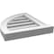 Ekena Millwork Quarter Round Top Left Surface Mount PVC Gable Vent w/ 2"W x 2"P Brickmould Sill Frame, 14"W x 18"H GVPQL14X1803SF - alternate 4